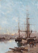 Scene aan de haven - Eugène Galien-Laloue — weergave van het kunstwerk