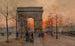 L'Arc de Triomphe Place de l'Étoile - Eugène Galien-Laloue — weergave van het kunstwerk