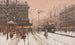 van het grote boulevard onder de sneeuw - Eugène Galien-Laloue — weergave van het kunstwerk