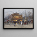 Het Théâtre du Châtelet, Parijs - Eugène Galien-Laloue — ingelijst kunstwerk aan de muur