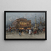 Het Théâtre du Châtelet, Parijs - Eugène Galien-Laloue — ingelijst kunstwerk aan de muur