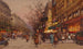 van Les Grands Boulevards nabij het Théâtre des Variétés - Eugène Galien-Laloue — weergave van het kunstwerk