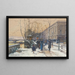 De oevers van de Seine bij Châtelet - Eugène Galien-Laloue — ingelijst kunstwerk aan de muur