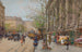 van het Bloemenmarkt schilderij, Place de la Madeleine - Eugène Galien-Laloue — weergave van het kunstwerk