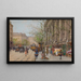 van het Bloemenmarkt schilderij, Place de la Madeleine - Eugène Galien-Laloue — ingelijst kunstwerk aan de muur