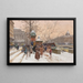 Quai de la Mégisserie onder de sneeuw - Eugène Galien-Laloue — ingelijst kunstwerk aan de muur