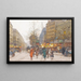 van het Theater van het Gymnase, boulevard de Bonne-Nouvelle - Eugène Galien-Laloue — ingelijst kunstwerk aan de muur