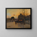 Dorp op een herfstavond - Eugène Galien-Laloue — ingelijst kunstwerk aan de muur