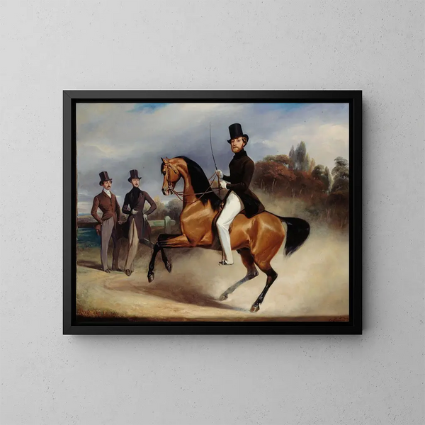The Count of Lancosme - Eugène Giraud — framed artwork on a wall
