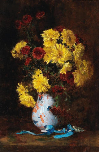Eugne Henri Cauchois - Bouquet of Asters in a Vase.webp