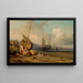 At the edge of the sea - Eugène Isabey — framed artwork on a wall