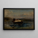 Klein boot schilderij - Eugène Isabey — ingelijst kunstwerk aan de muur
