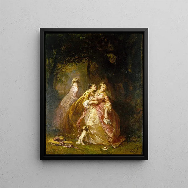 The Letter - Eugène Isabey — framed artwork on a wall