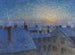 Zonsopgang boven de daken, Stockholm-motief - Eugène Jansson — weergave van het kunstwerk