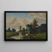 Dieren op de boerderij bij een beek - Eugène Joseph Verboeckhoven — ingelijst kunstwerk aan de muur