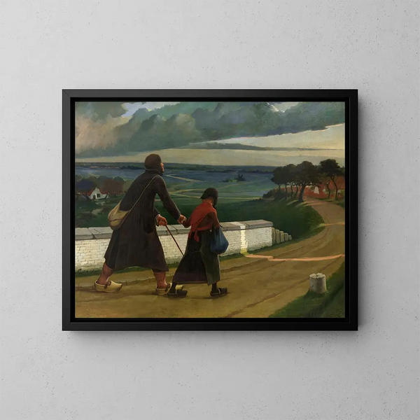 The Blind Man - Eugène Laermans — framed artwork on a wall