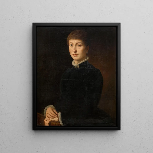 Madame Van Soom - Eugène Siberdt — framed artwork on a wall