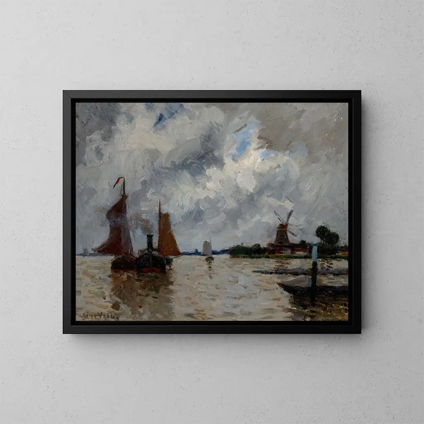 Dordrecht - Eugène Vail — framed artwork on a wall