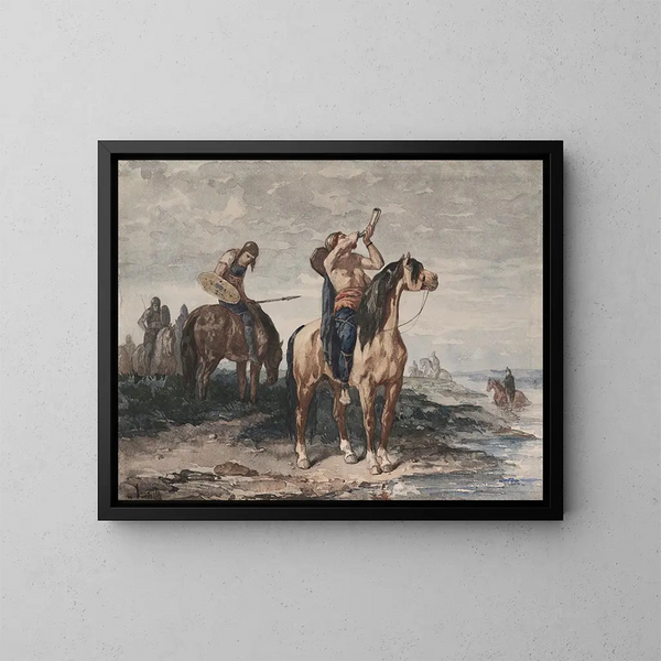 The Merovingians - Évariste Vital Luminais — framed artwork on a wall