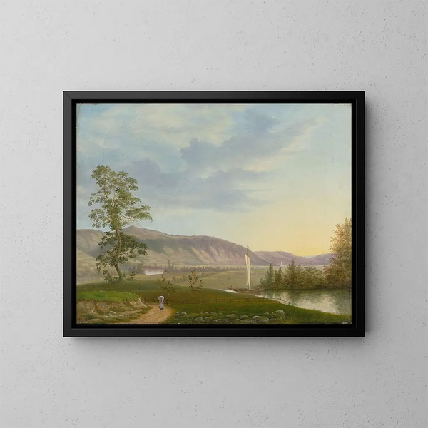 van Vue sur l'Elbe à Dresde - F M E Fabritius De Tengnagel | Reproduction — ingelijst kunstwerk aan de muur