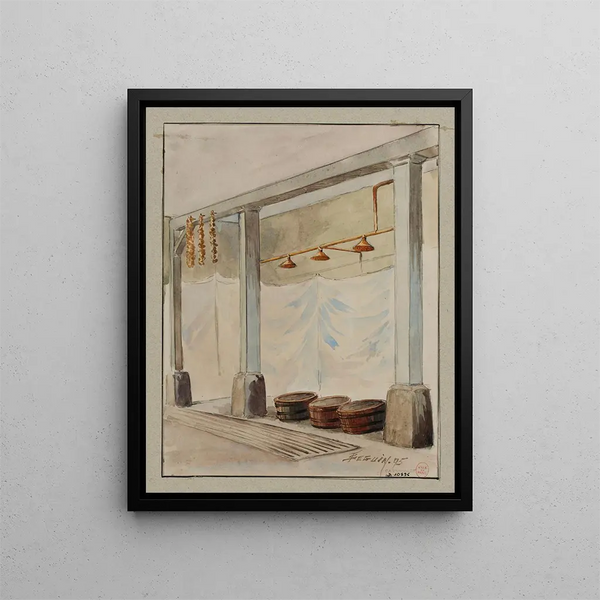 Les Asiles de nuit l'asile du quai de Valmy n°107 la douche - F. Seguin — framed artwork on a wall