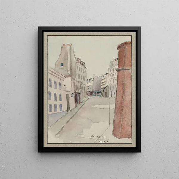 Rue Cardinal Lemoine taken from the corner of Clovis Street - F. Seguin — framed artwork on a wall