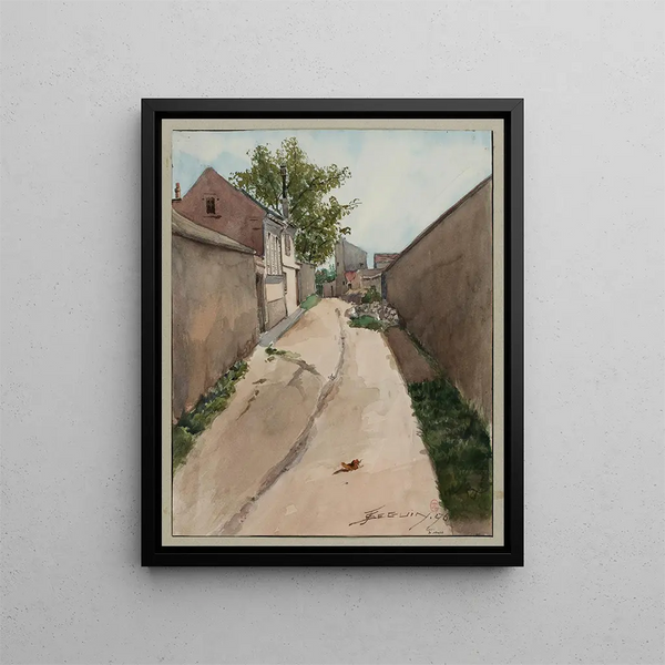 Rue Lhuillier - F. Seguin — framed artwork on a wall
