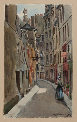 F Sguin - Rue de lHte de Ville derrire lHtel de Sens prise de la rue des Nonnains dHyres.webp