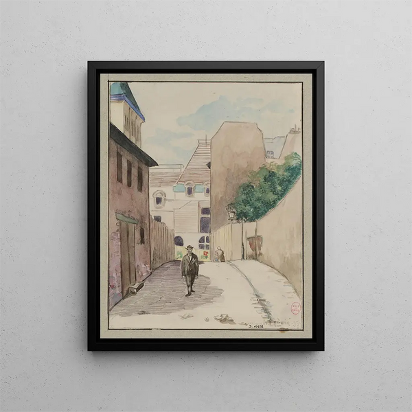 Rue du Cimetière Saint Benoit - F. Seguin — framed artwork on a wall
