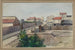 Bird's-eye view painting of the location of Vaugirard slaughterhouses taken from impasse Carlier - F. Seguin — artwork view