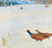 Fazanten in een winterlandschap - Hugo Baar — weergave van het kunstwerk