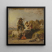 Family of peasants with horse and goat in the field - Jakob Becker — framed artwork on a wall