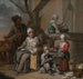 van een boerenfamilie bij een put - De Meester van de Kinderhoedjes — weergave van het kunstwerk