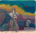 Nachtfantasie schilderij - Karl Wiener — weergave van het kunstwerk