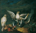 Hunting Falcons painting with a heron - Philipp Ferdinand de Hamilton — artwork view