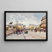 Een drukke dag op de Pont Neuf Parijs - Fausto Giusto — ingelijst kunstwerk aan de muur