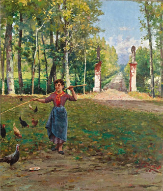 Fausto Zonaro - Eingang der Villa Camerini.webp