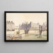 L'Hôtel de Ville en de Arcole-brug in 1842 - Fédor Hoffbauer — ingelijst kunstwerk aan de muur