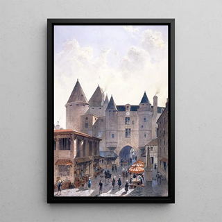 Fdor Hoffbauer - Le Grand Chtelet vue prise depuis la rue SaintDenis en 1800.webp