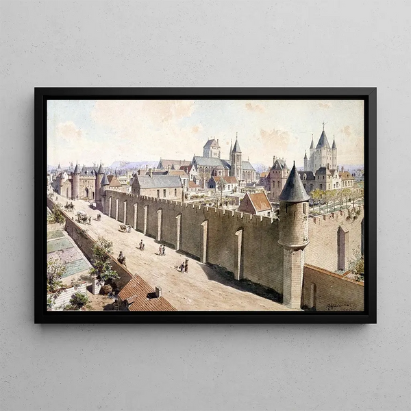 Het Tempel in 1450 - Fédor Hoffbauer — ingelijst kunstwerk aan de muur