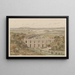 Lutèce in het Laat-Romeinse Rijk, aquaduct van Arcueil op de voorgrond, paleis en citadel op de achtergrond - Fédor Hoffbauer — ingelijst kunstwerk aan de muur