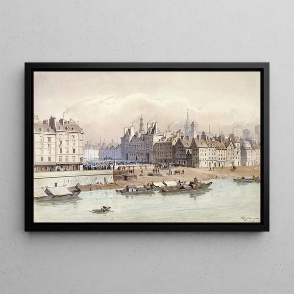Fdor Hoffbauer - Place de Grve et lHtel de Ville en 1740.webp