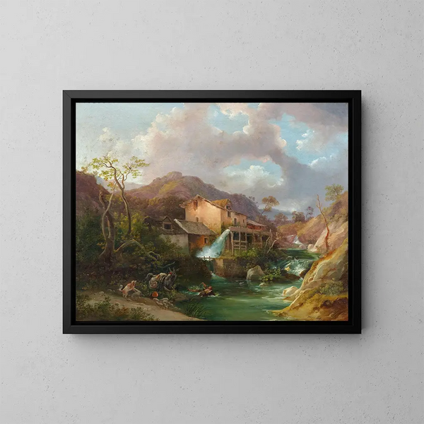 A Frightened Donkey - Federico Moja — framed artwork on a wall
