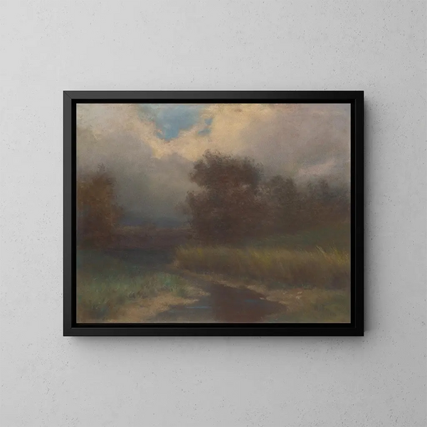 Au bord du ruisseau - Felicjan Moczik — framed artwork on a wall