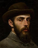 Self-portrait with Hat - Feliks Cichocki — artwork view