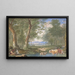 Landschap met koeien in een beek - Felix Meyer — ingelijst kunstwerk aan de muur