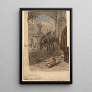 Felix Octavius Carr Darley - Bernini Fountain Rome recto.webp