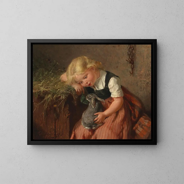 The Playmate - Felix Schlesinger — framed artwork on a wall