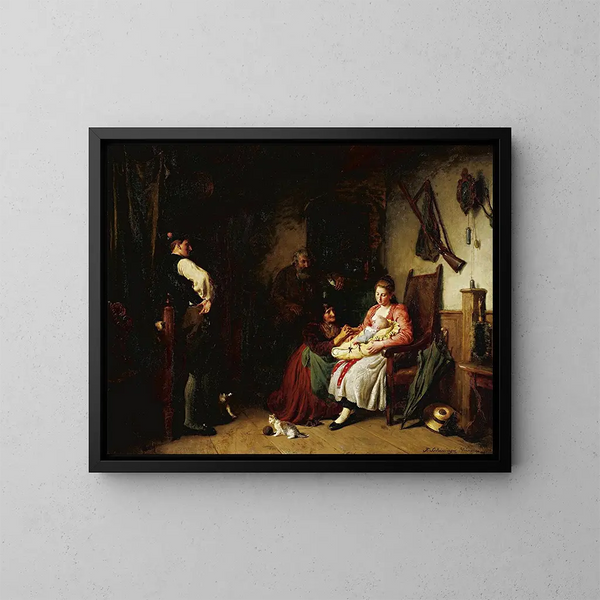 The Newborn - Felix Schlesinger — framed artwork on a wall