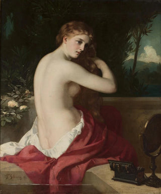 Felix Schurig - Woman combing hair.webp